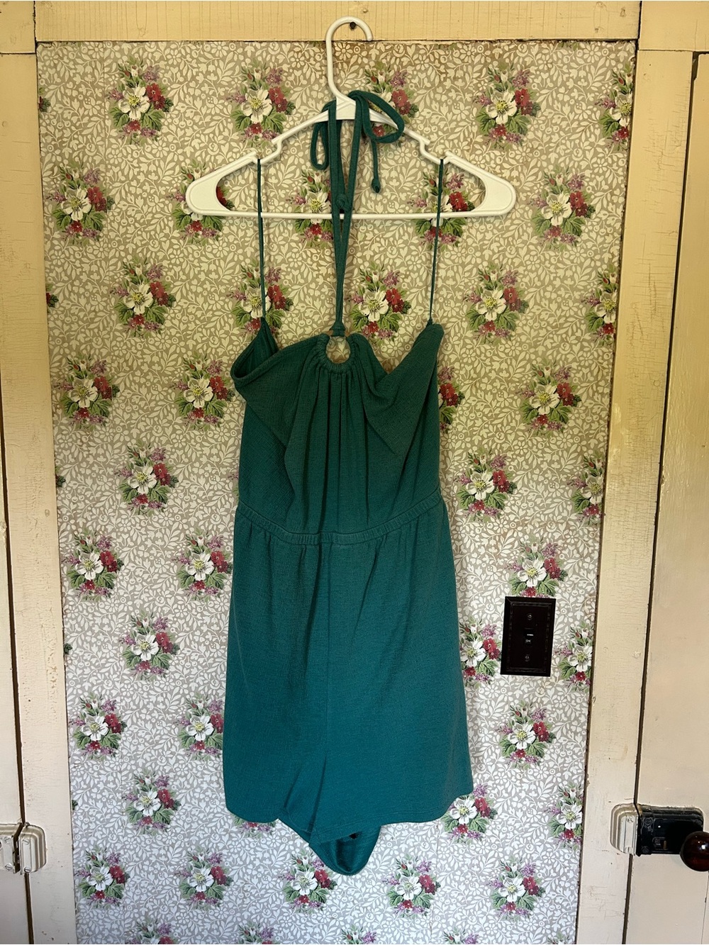 Teal Halter Summer Romper